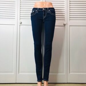 TRUE RELIGION Blue Low Rise Skinny Jeans Size 27
